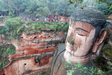 Leshan Giant Buddha in Mt.Emei of china clipart