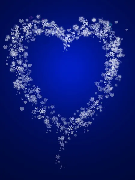 Abstract snowflake and hearts — Stock Photo, Image