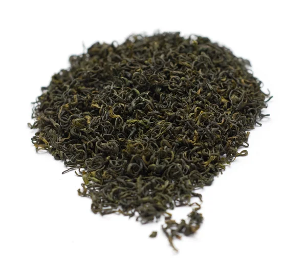 Chá verde isolado em branco — Fotografia de Stock