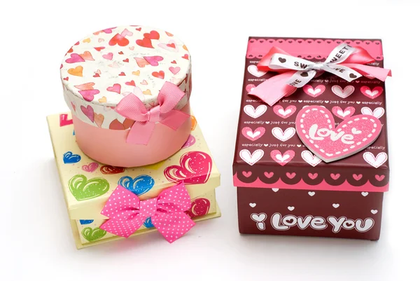 Two beautiful hand-made gift box — Stock Photo, Image