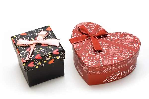 Dos cajas de regalo hechas a mano aisladas —  Fotos de Stock