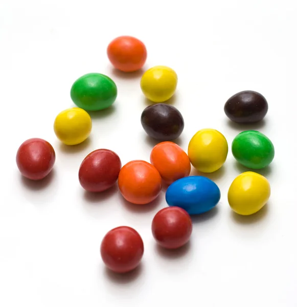 Färgglada tuggummi bollar isolerade — Stockfoto