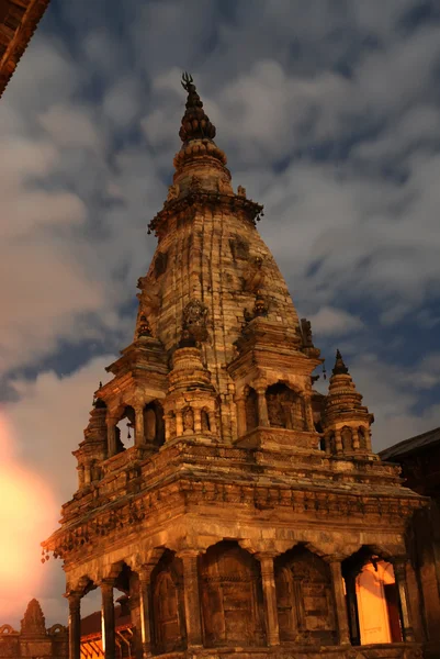 Wieczór z placu durbar, nepal — Zdjęcie stockowe