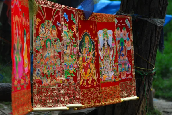 Thangka buddyzmu tybetańskiego — Zdjęcie stockowe