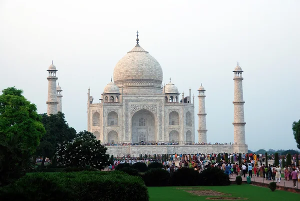 Atardecer del Taj Mahal Panorama — Foto de Stock
