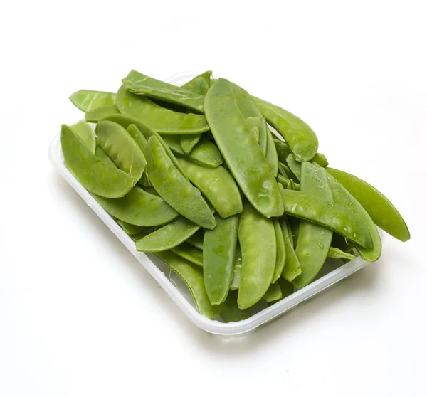 Snap Peas isolated on White — Stock Photo, Image