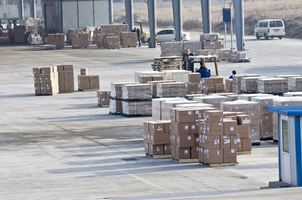 Cargo made in china at the airport — Stock Photo, Image