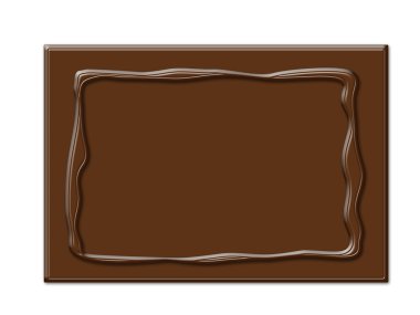 dikdörtgen şeklinde çikolata çerçeve