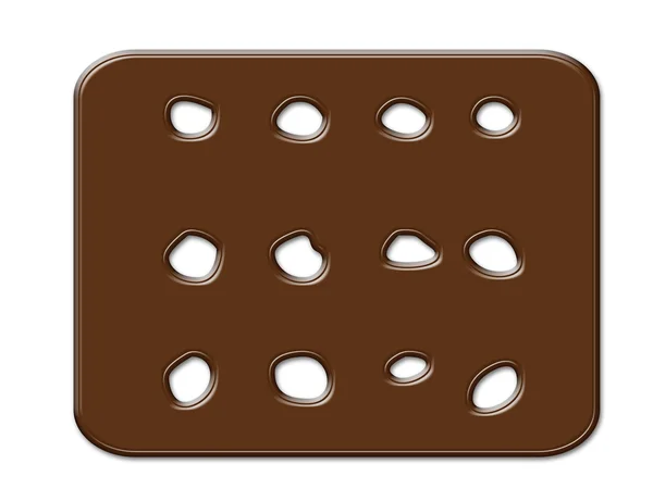 Cartoon biscotti cornice di cioccolato — Foto Stock