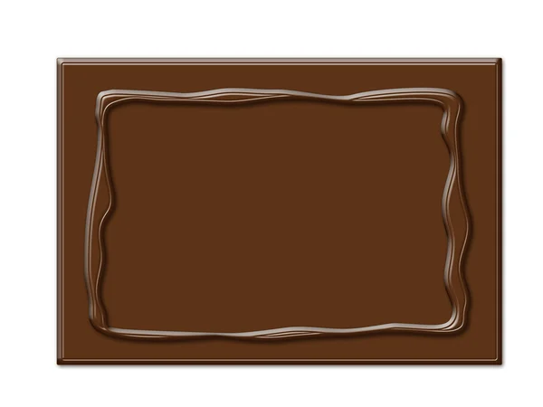 사각형 모양에서 초콜릿 프레임 — 스톡 사진