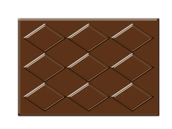 Dikdörtgen şeklinde çikolata çerçeve — Stok fotoğraf