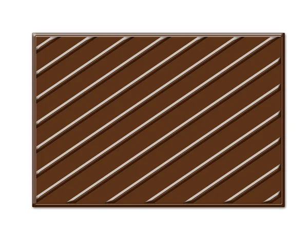 中的矩形形状的巧克力帧 — 图库照片