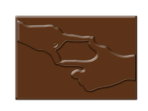 Handgeformter Rahmen aus Schokolade — Stockfoto