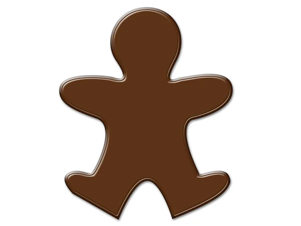 Forma cartone animato biscotti cioccolato — Foto Stock