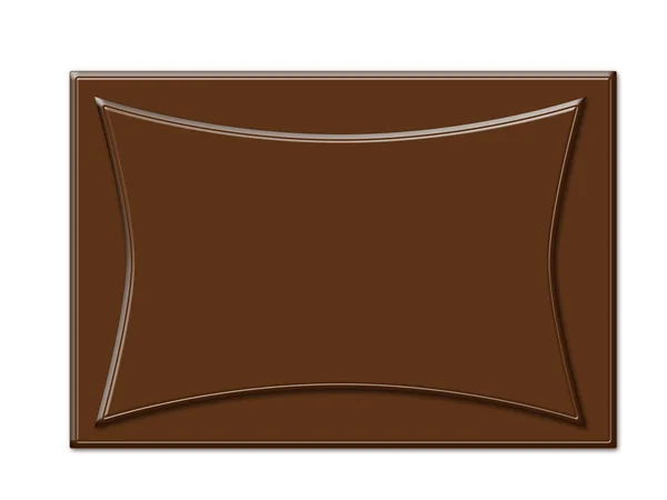 Schokoladenrahmen in Rechteckform — Stockfoto