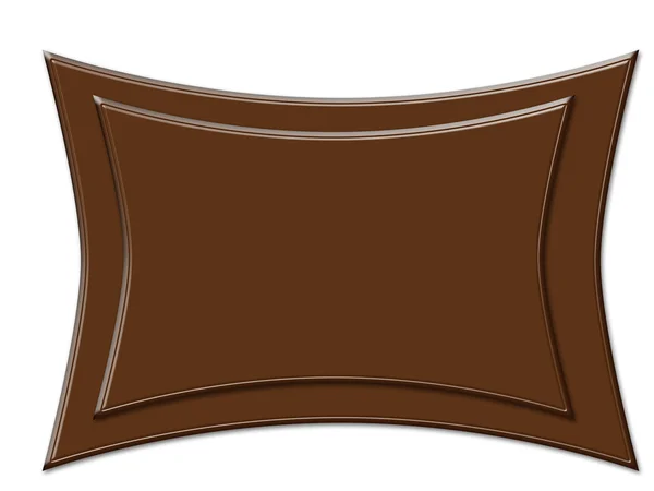 Шоколадная рамка в форме прямоугольника — стоковое фото