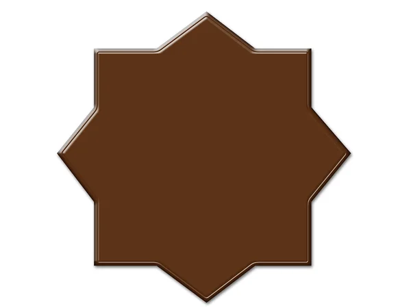 stock image Chocolate frame isolated on white