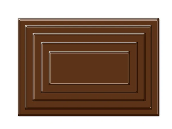 Dikdörtgen şeklinde çikolata çerçeve — Stok fotoğraf