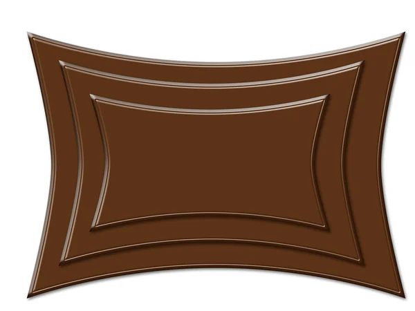 Шоколадная рамка в форме прямоугольника — стоковое фото