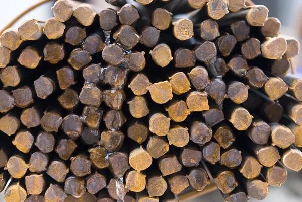 Rusty High Tensile Deformed Steel Bar — Stock Photo, Image