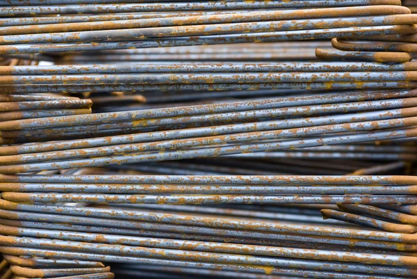 Yakın çekim yüksek mukavemetli deforme çelik çubuk — Stok fotoğraf