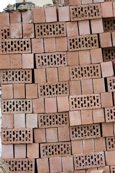 Pile de briques creuses — Photo