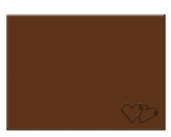 Cartoon hart vorm chocolade — Stockfoto
