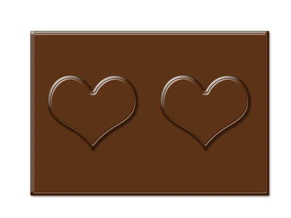 Cartoon double hearts shape cookies — Stock Photo, Image