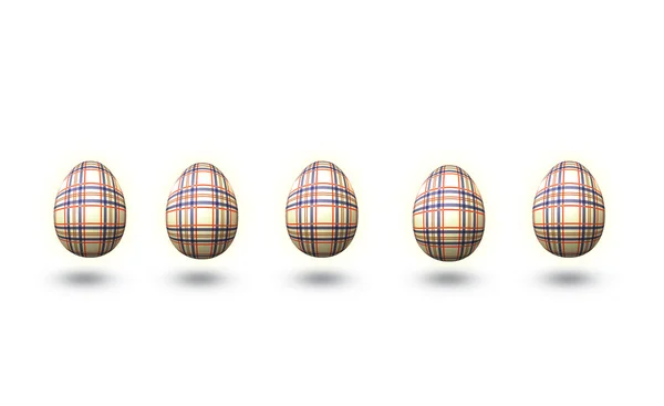 Paskalya yumurtaları beyazlar üzerinde izole — Stok fotoğraf