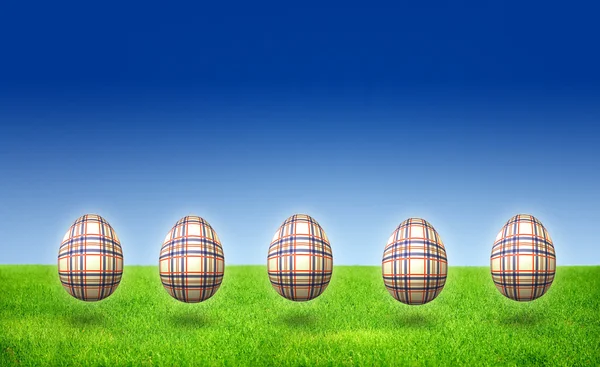 Easter Eggs with colorful Striped — Stock Photo, Image