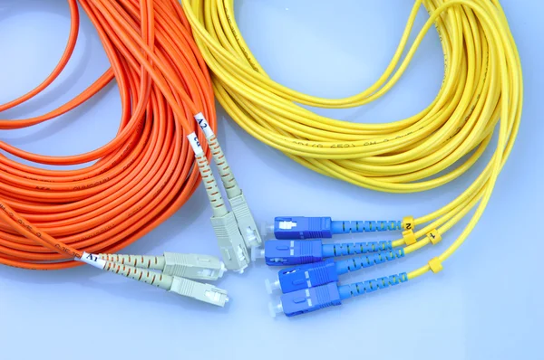 纤维光学网络电缆 — 图库照片
