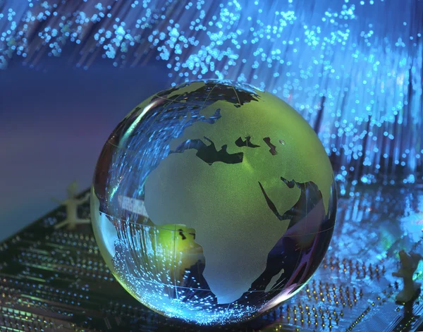 Technology earth globe — Stock Photo, Image