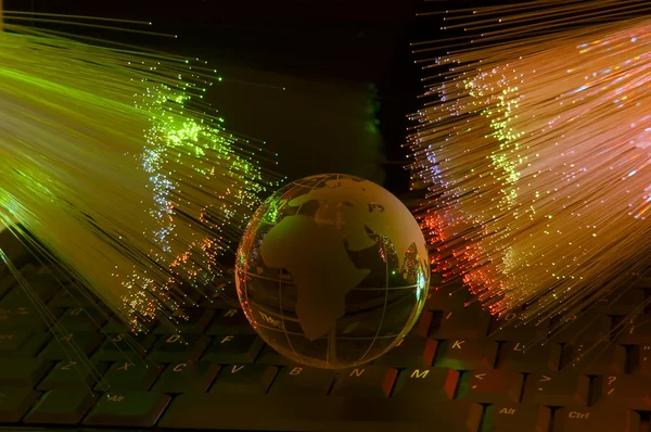 Technology earth globe Stock Image