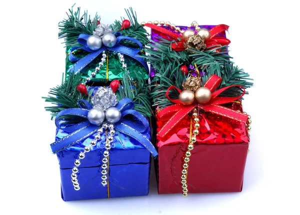 Caja de regalo de decoración de Navidad — Foto de Stock