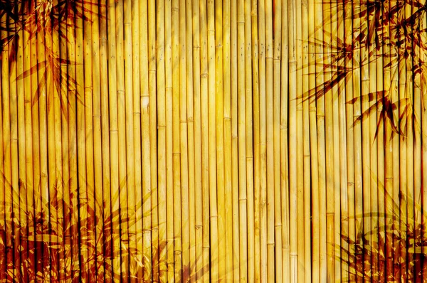 Światło bambusowe złote tło — Zdjęcie stockowe