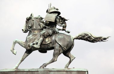 Dışarıda imperi Kusunoki masashige heykel