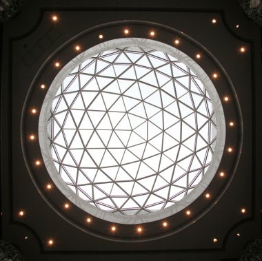 Glass dome of a modern business building clipart