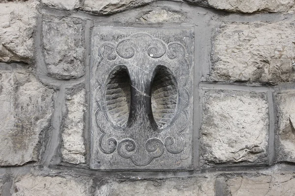 Pizarra Fondo de pared de piedra, fachada vieja — Foto de Stock