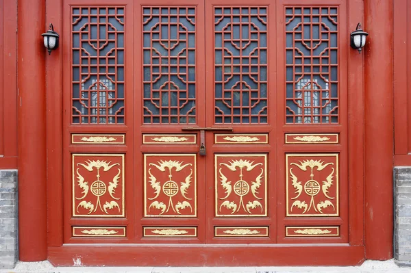 Traditionell kinesiska dörr Stockbild