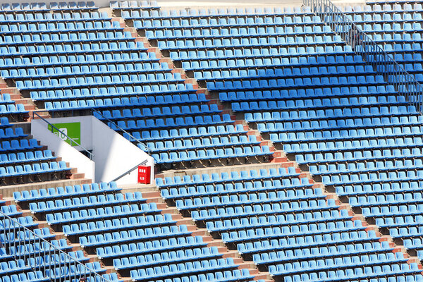 Plastic stadium seats