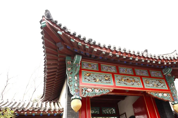 Kinesiska gamla arkitekturen tak Detaljer — Stockfoto