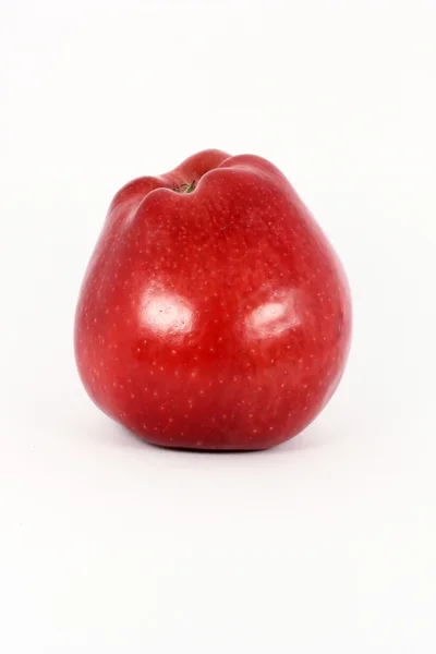 Витерти свіже червоне яблуко — стокове фото