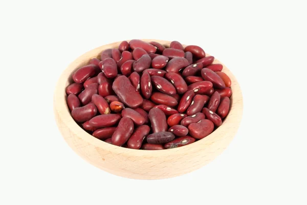 Beans in wooden bowl — Stock Photo, Image