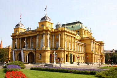 Croatian national theatre in Zagreb clipart