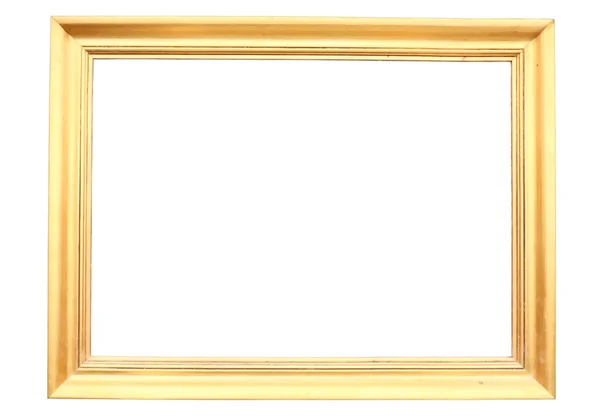 Zlatý pokovené dřevěný fotorámeček — Stock fotografie