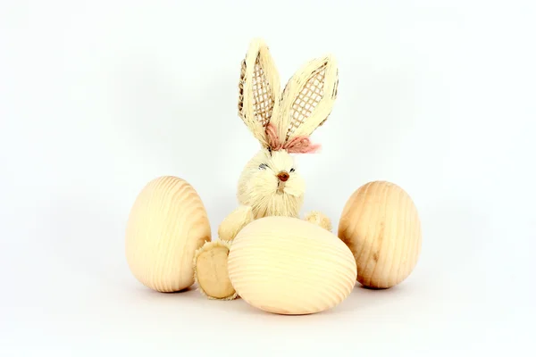 Прикраса кролика та яєць — стокове фото