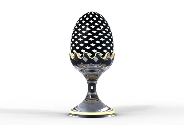 Huevo de Pascua en el pedestal — Foto de Stock