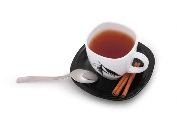 Taza de té y canela —  Fotos de Stock