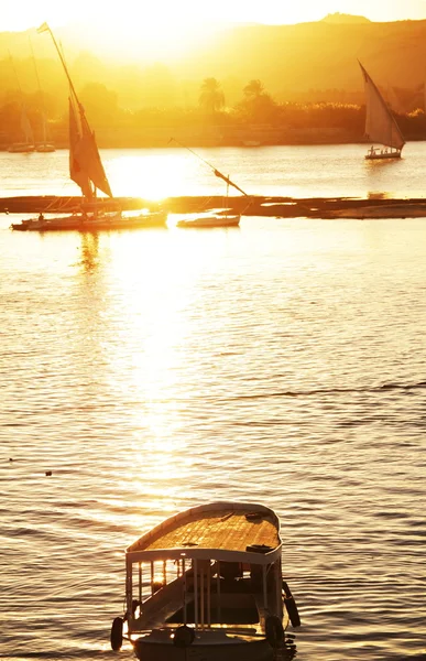 Barcos no Nilo — Fotografia de Stock