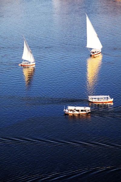 Barcos no Nilo — Fotografia de Stock